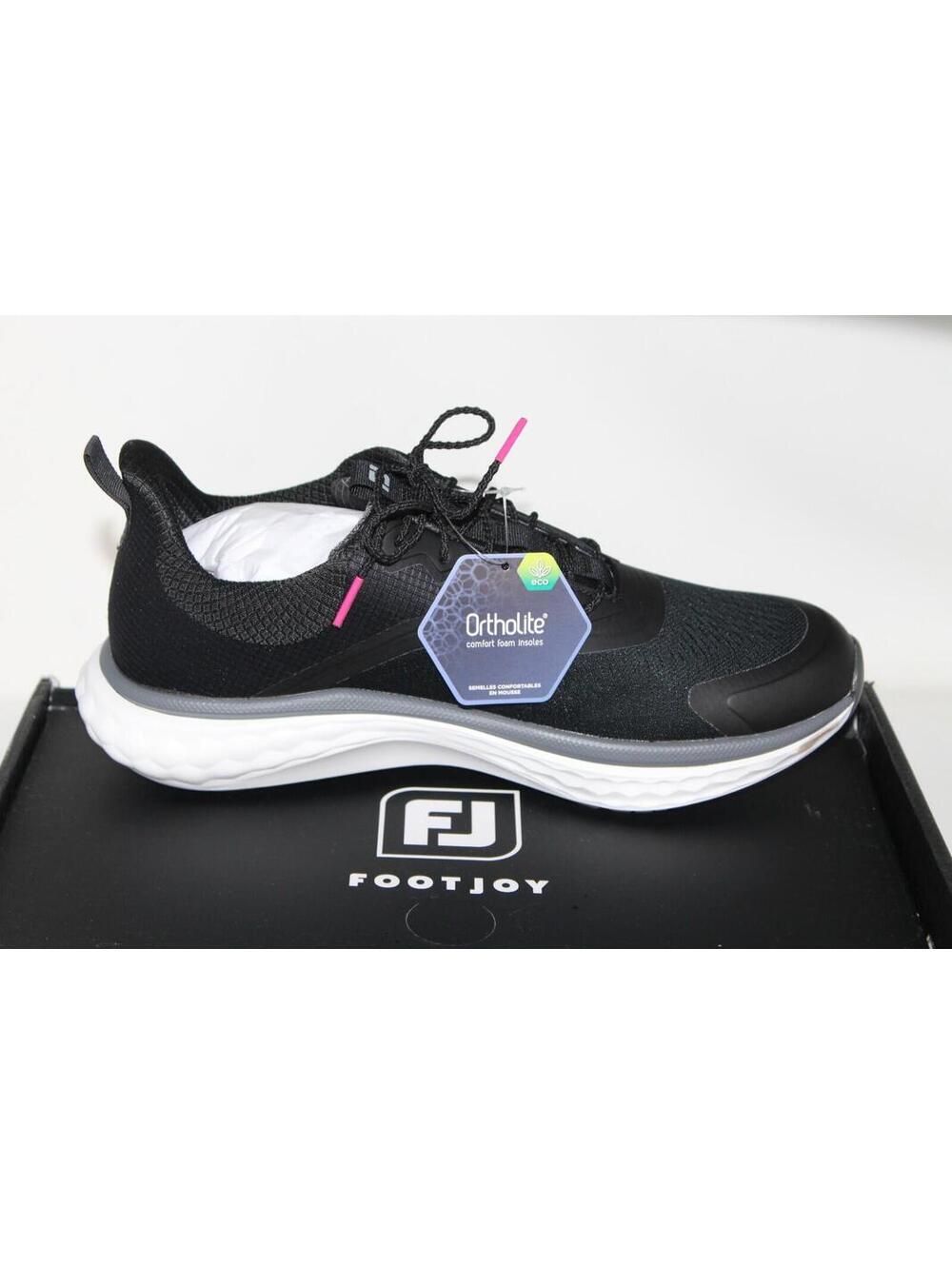 NEW FootJoy FJ Quantum 97818 Black White Women Size 10 Spikeless Golf Shoes